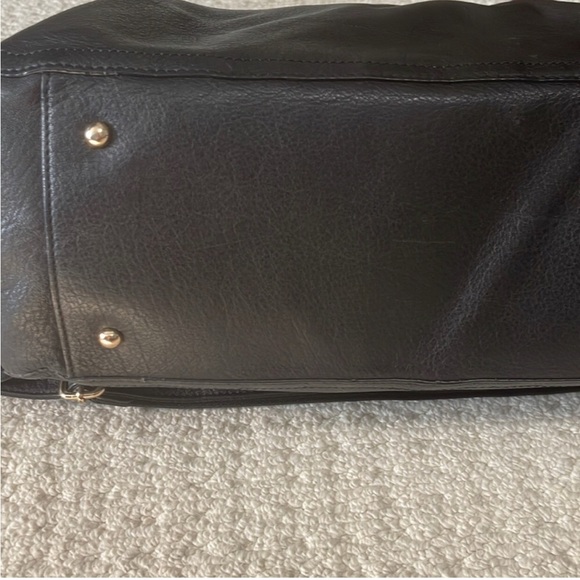 Danier Black Leather Satchel Purse Bag Crossbody Strap - Picture 8 of 16